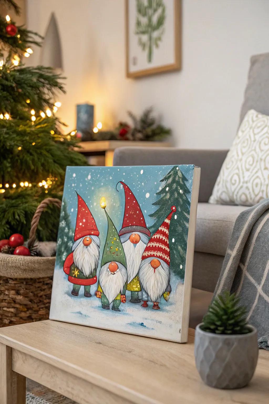 Invite a gathering of gnomes into your home with a fun painting!