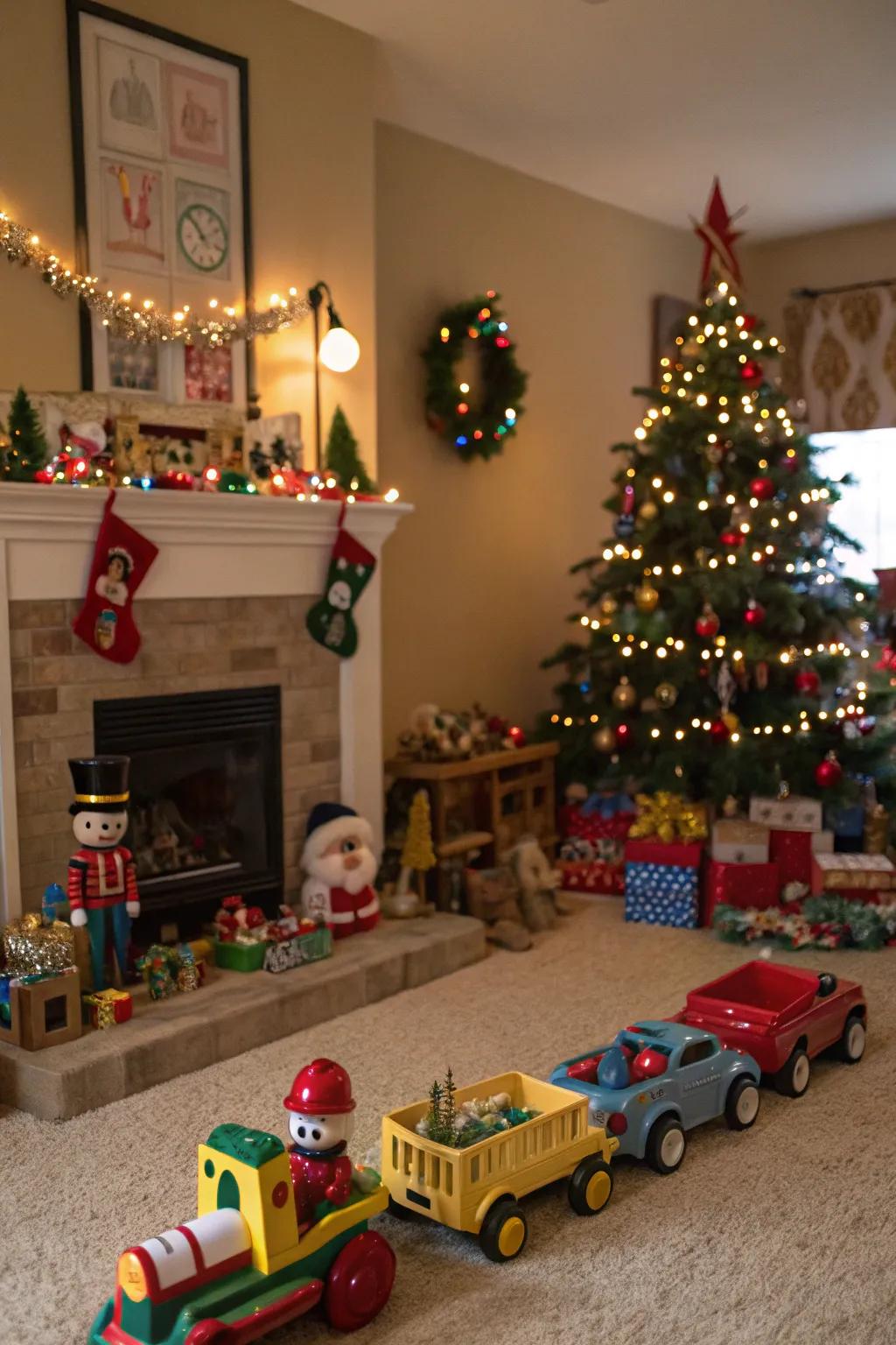 A toy theme adds whimsy and nostalgia to your Christmas party.