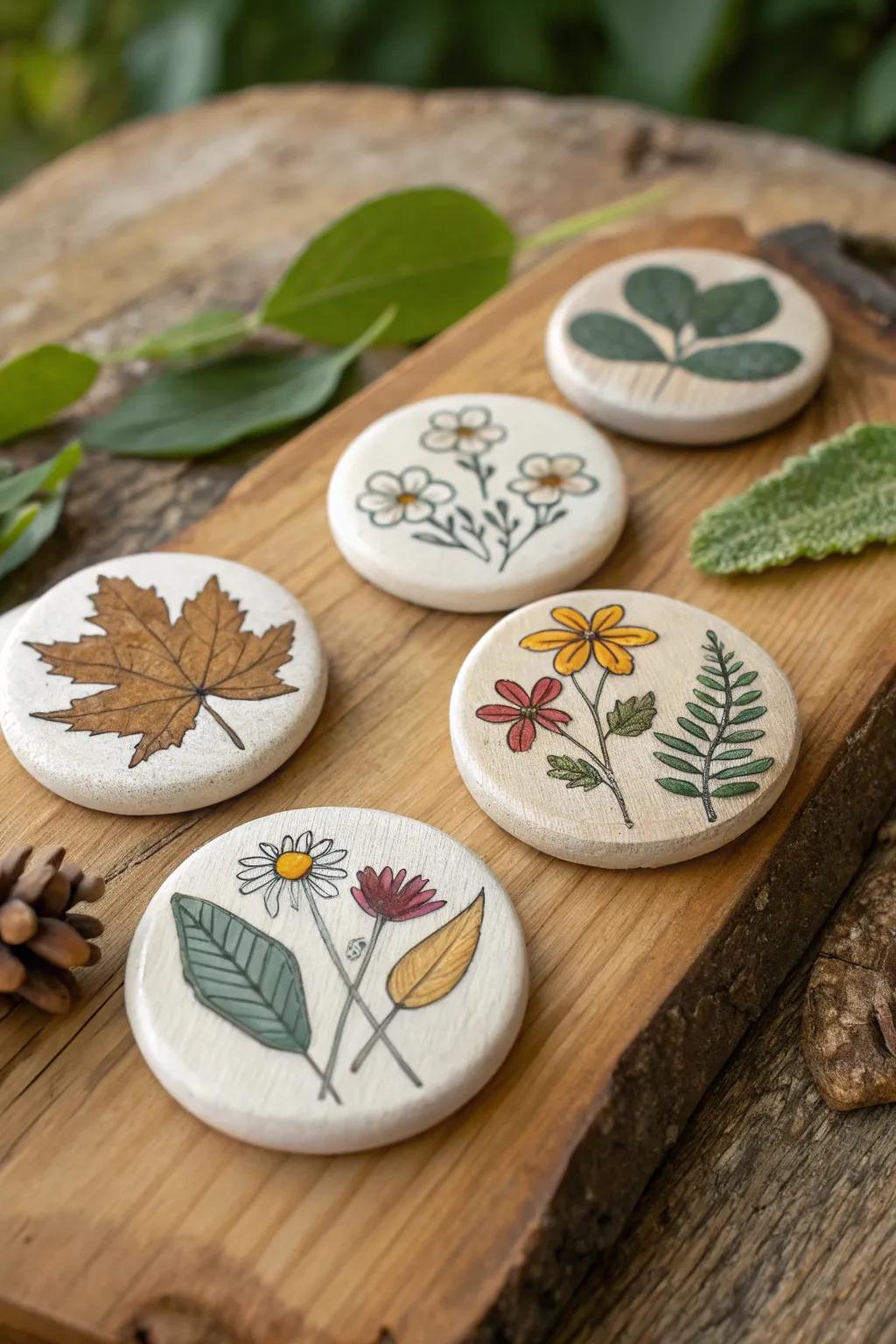 Embrace sustainability with eco-friendly nature-themed magnets.