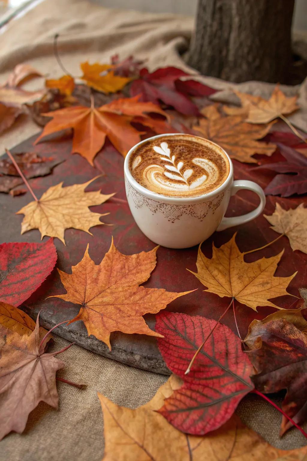 Capture the essence of each season with coffee art.