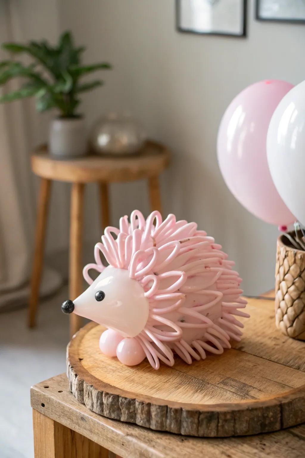Embrace the whimsy of this adorable balloon hedgehog, where simplicity meets playful creativity.