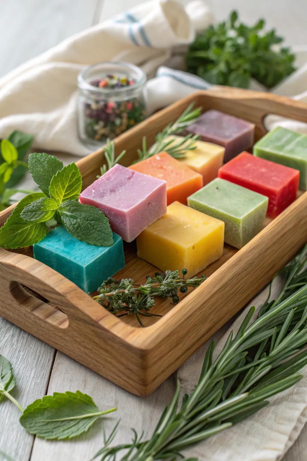 A handmade soap collection that pampers her senses with every use.