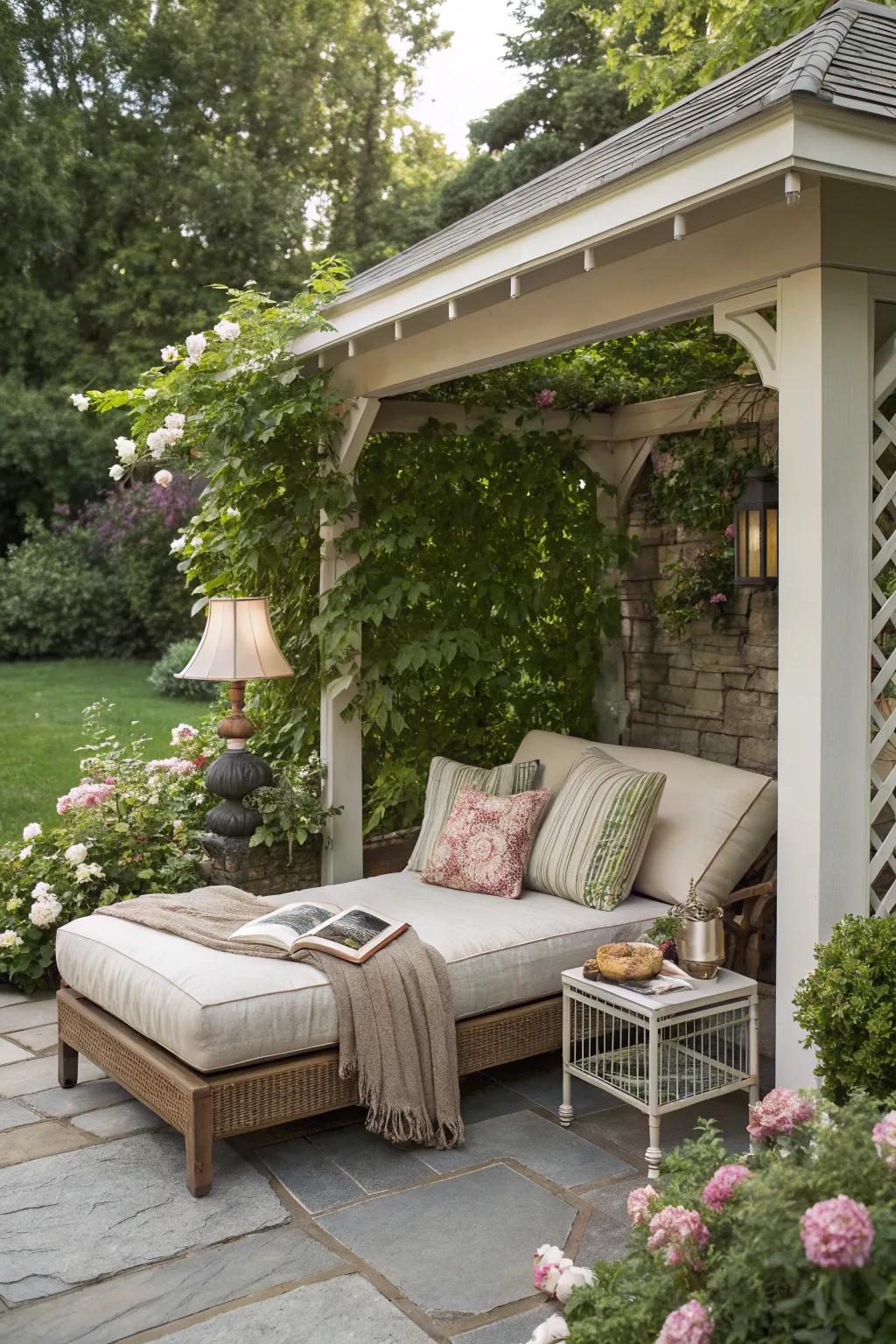 A reading nook perfect for losing oneself in a book.