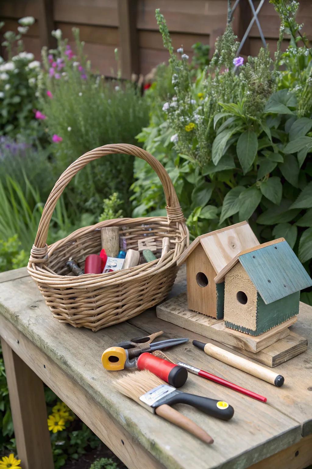 Build and decorate your own birdhouse with this creative kit.