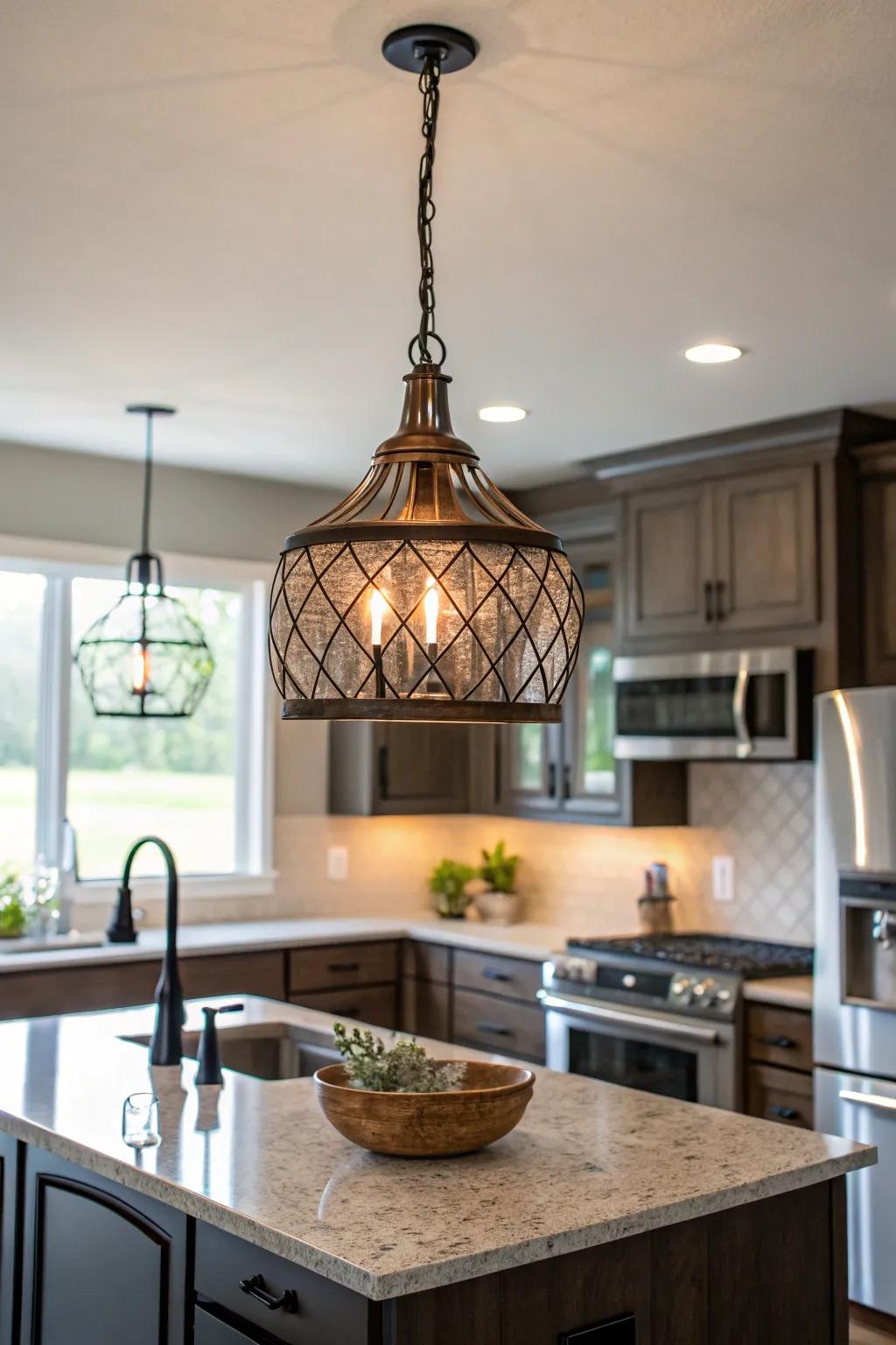 A statement light fixture can elevate the entire look of your kitchen.