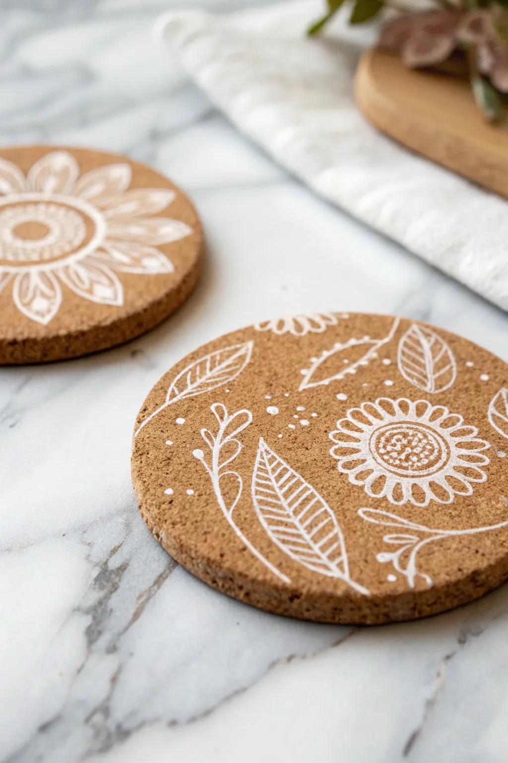 Add a personal touch to your home with handcrafted coasters that blend minimalist design with Boho charm.
