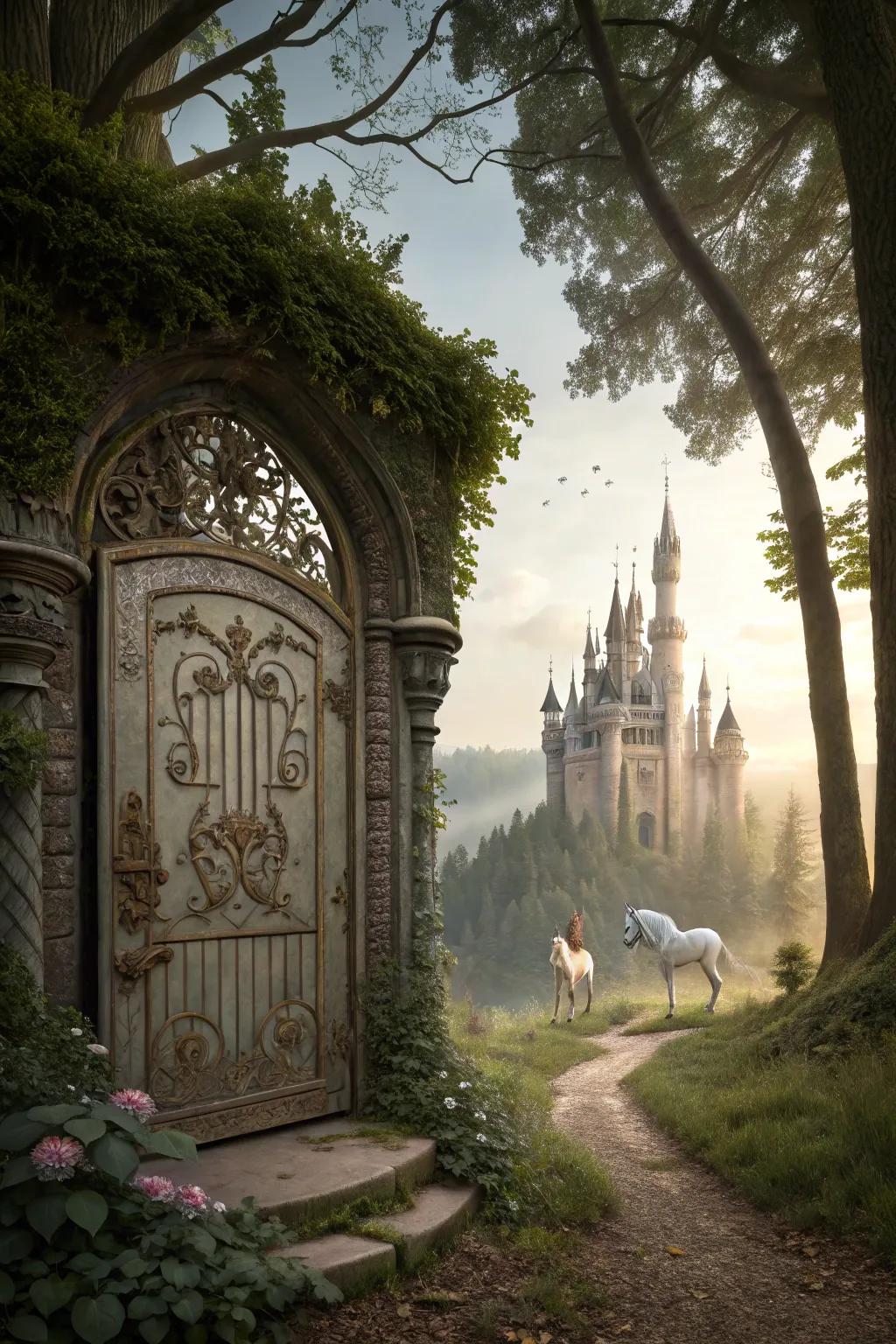 An enchanting fairytale fantasy themed door.