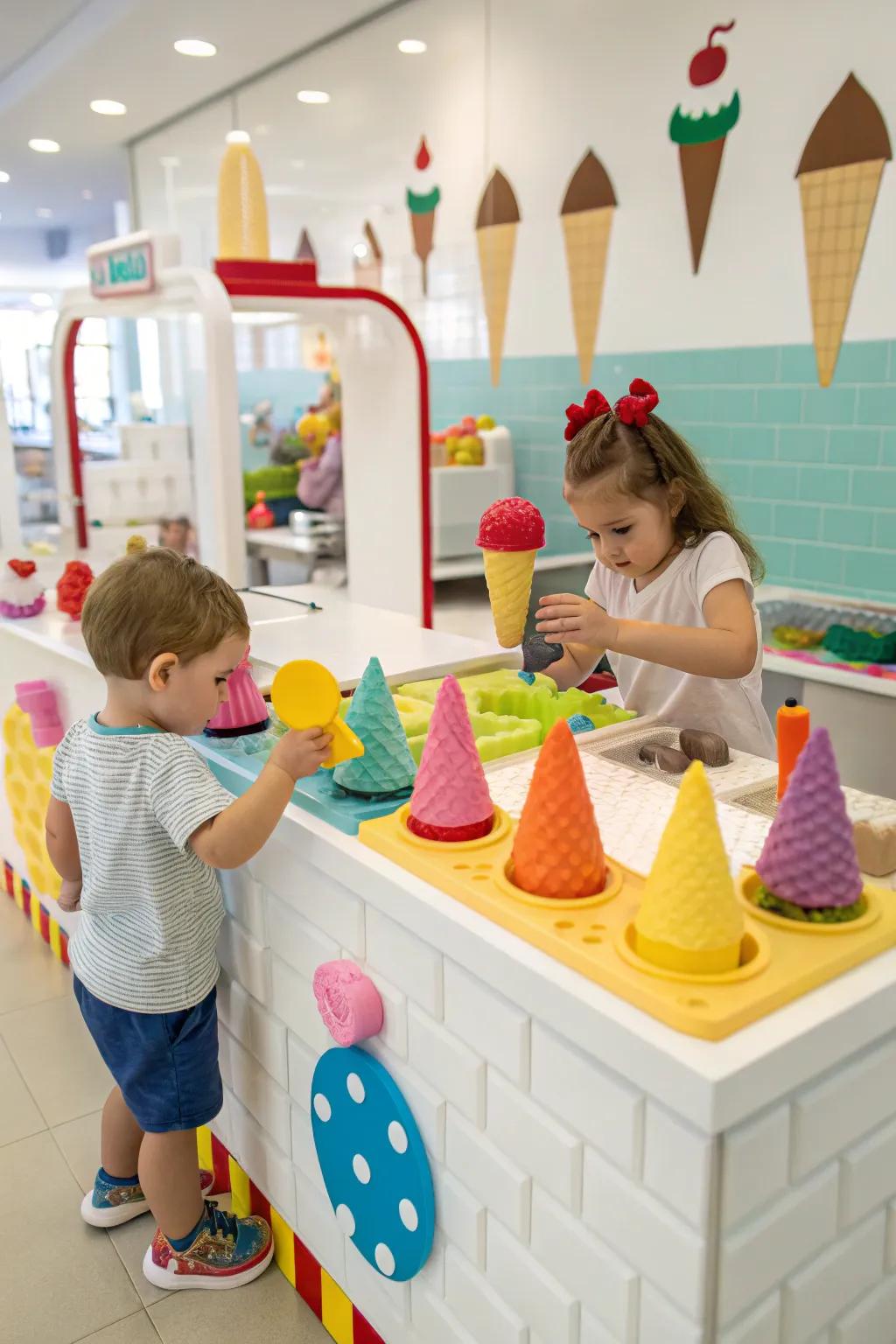 Cool off with a fun ice cream stand setup.