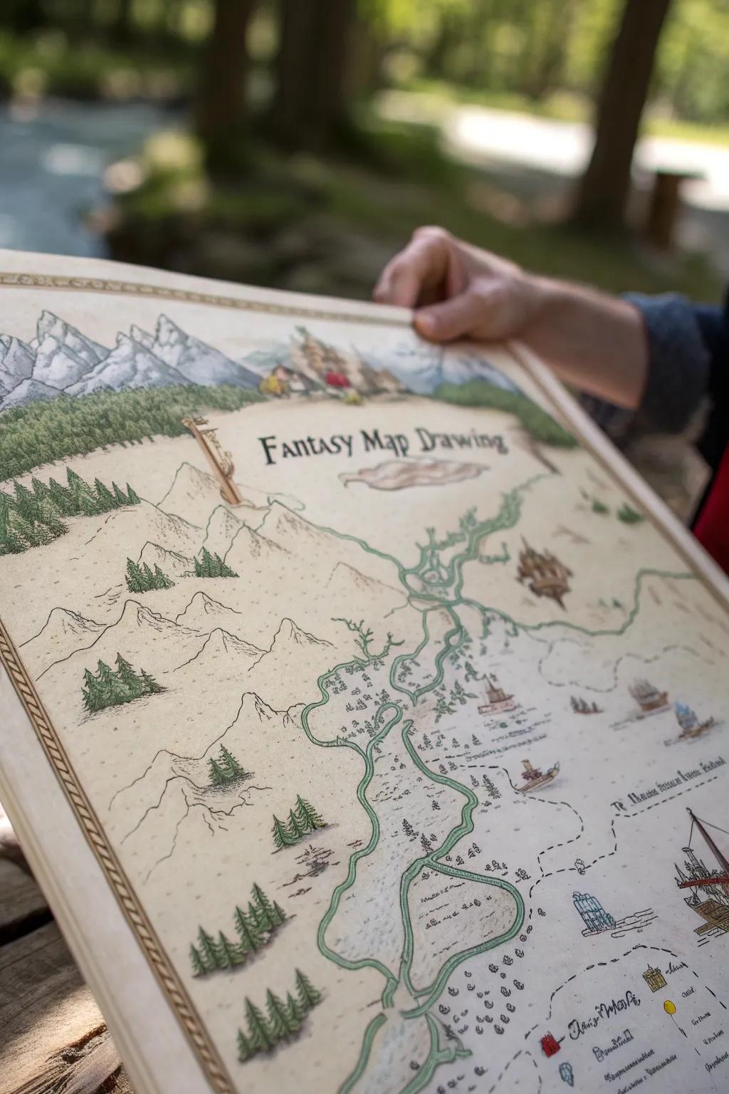 Fantasy maps invite you to explore new worlds.