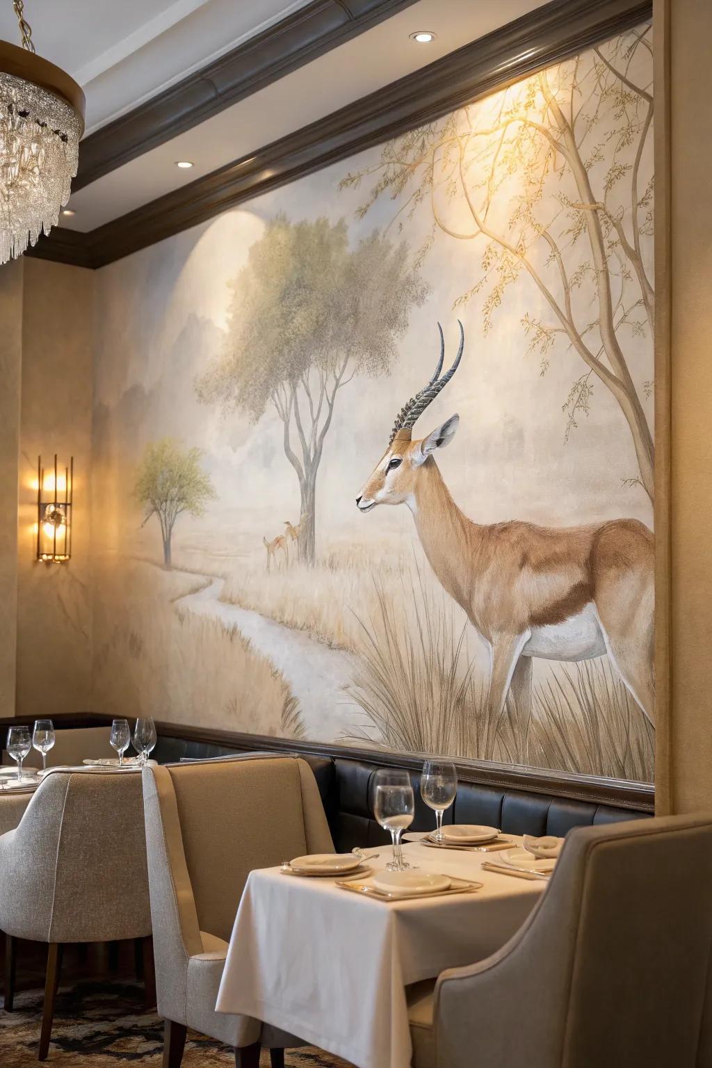 A graceful gazelle painting that brings elegance to your home.