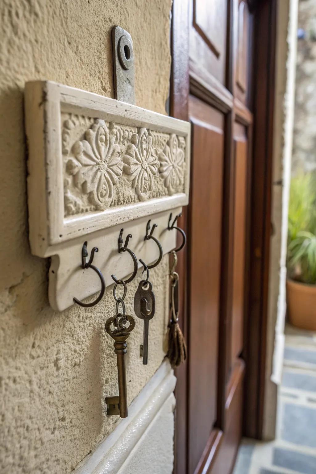 Plaster key holders keep your entryway tidy.