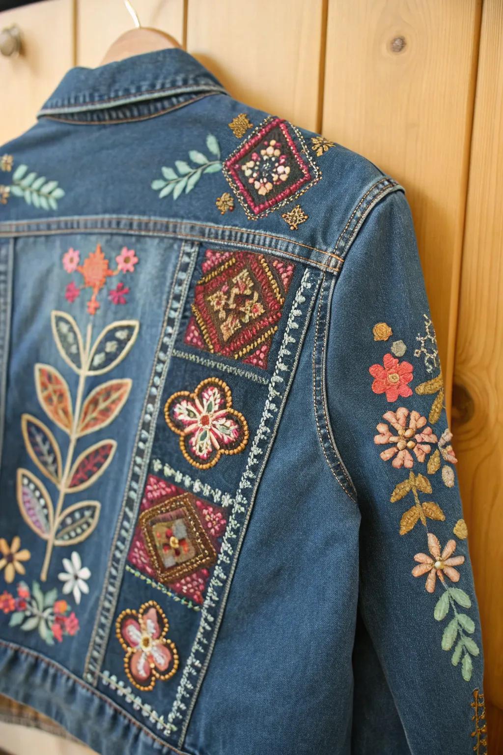 Elevate your style with uniquely embroidered denim—a perfect blend of creativity and craftsmanship.