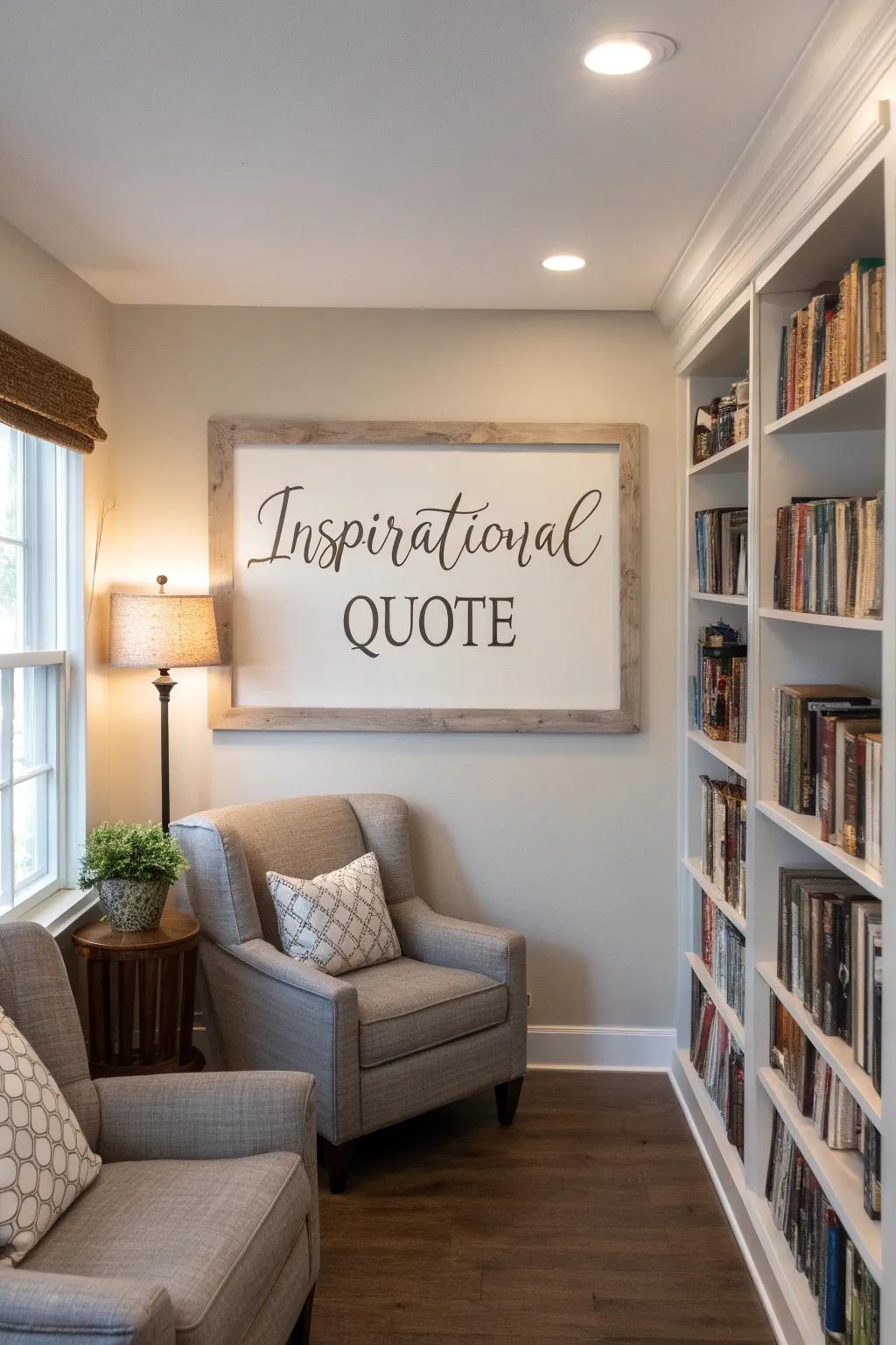 Inspire daily with a meaningful quote plaque.