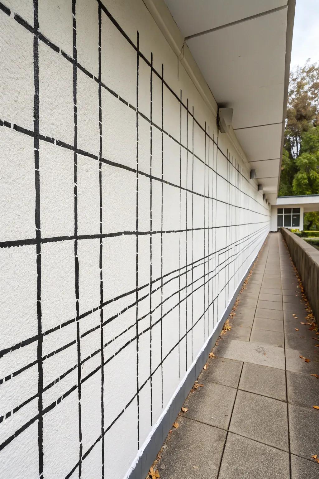 Sleek grid lines offer a modern touch to this study.