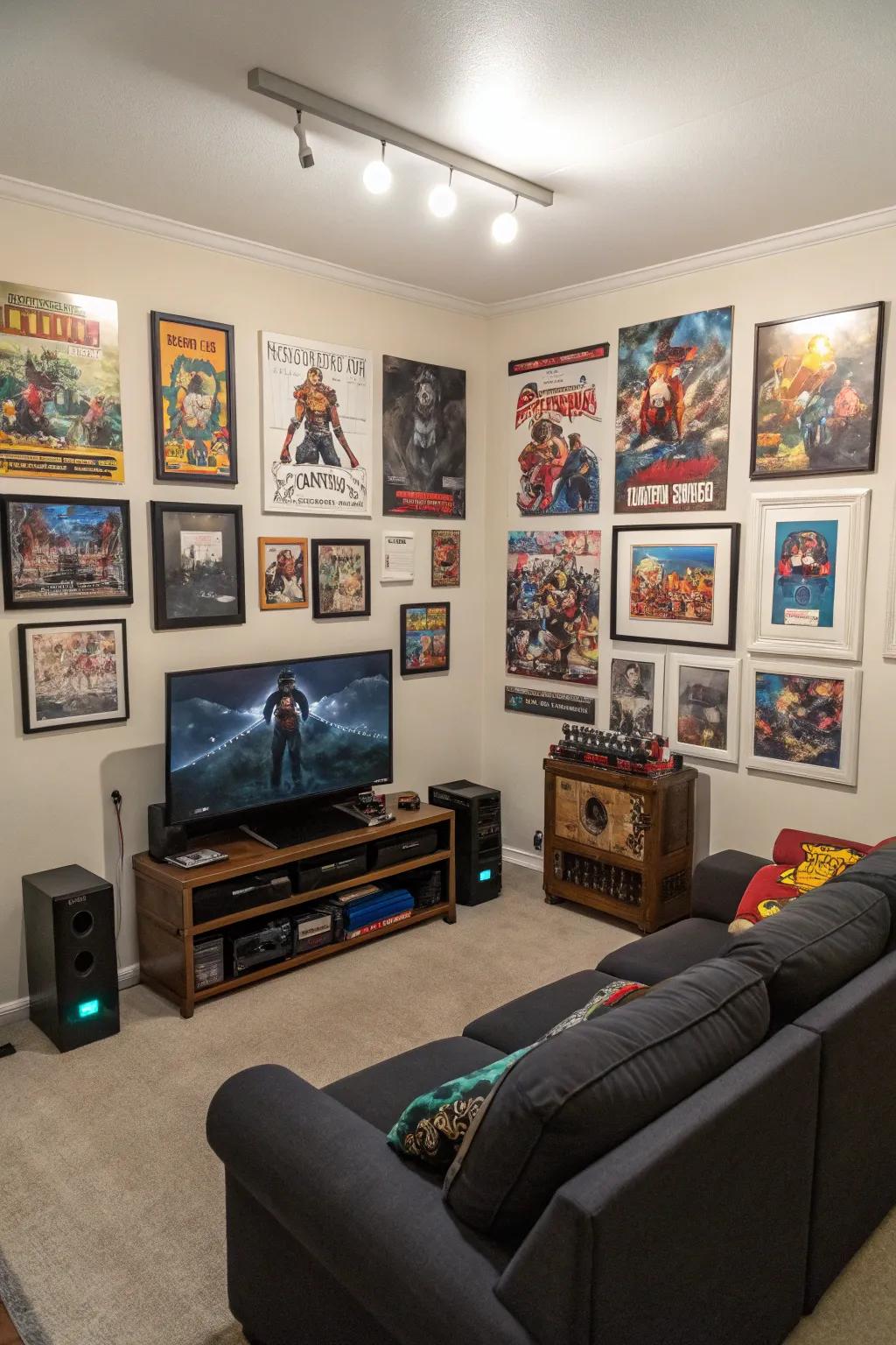 Personal artwork that adds a unique and creative touch to the gaming space.