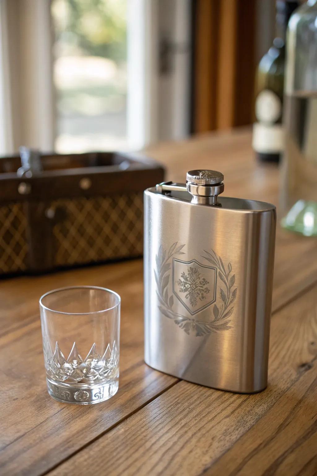 Carry his favorite drink with a touch of class.