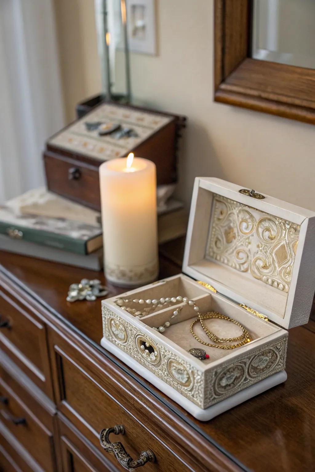 A sentimental treasures gift set offers elegance and thoughtful touches.