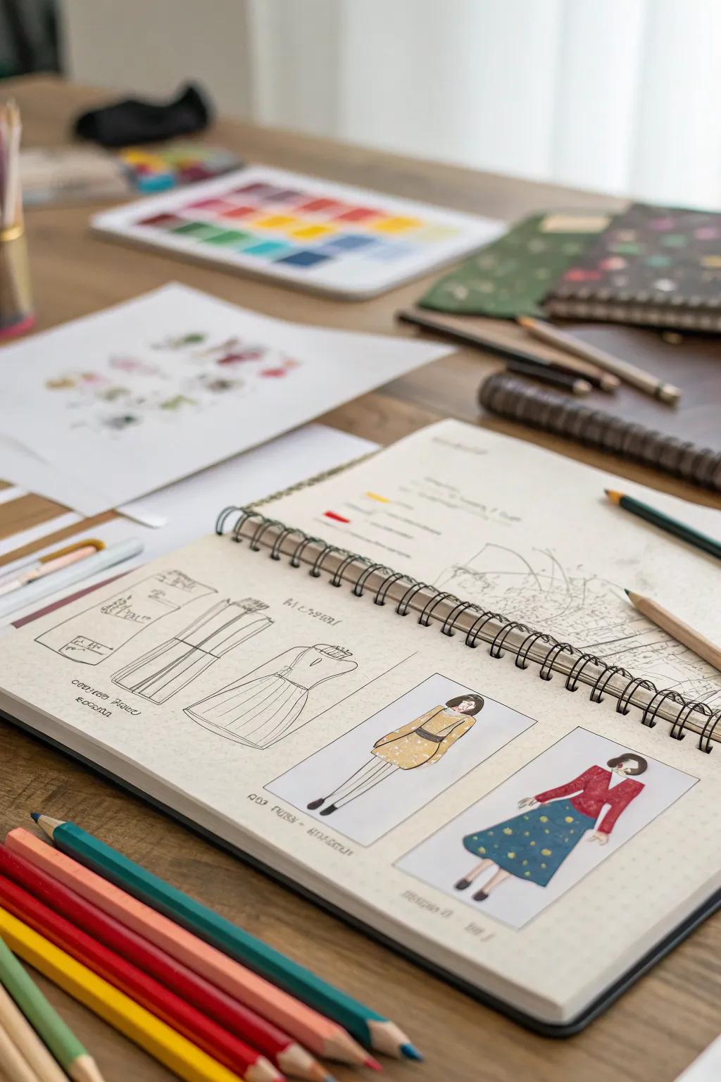 Unleash her inner designer with a fashion sketchbook.