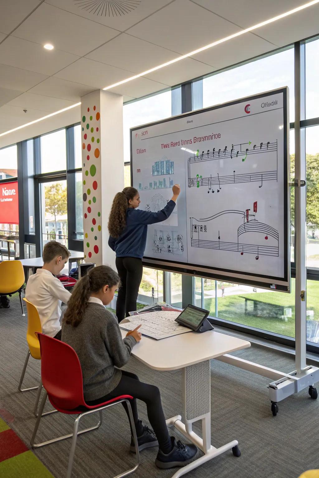 Engage students with an interactive music whiteboard.