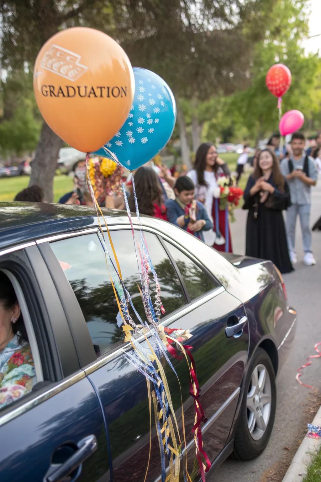 Personalized balloons add a custom and celebratory flair.