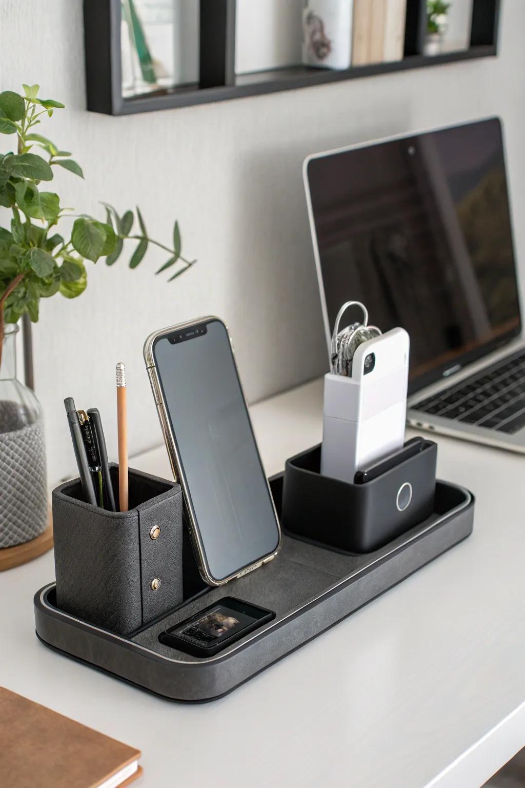 Stylish his and hers tech accessories for organized living.