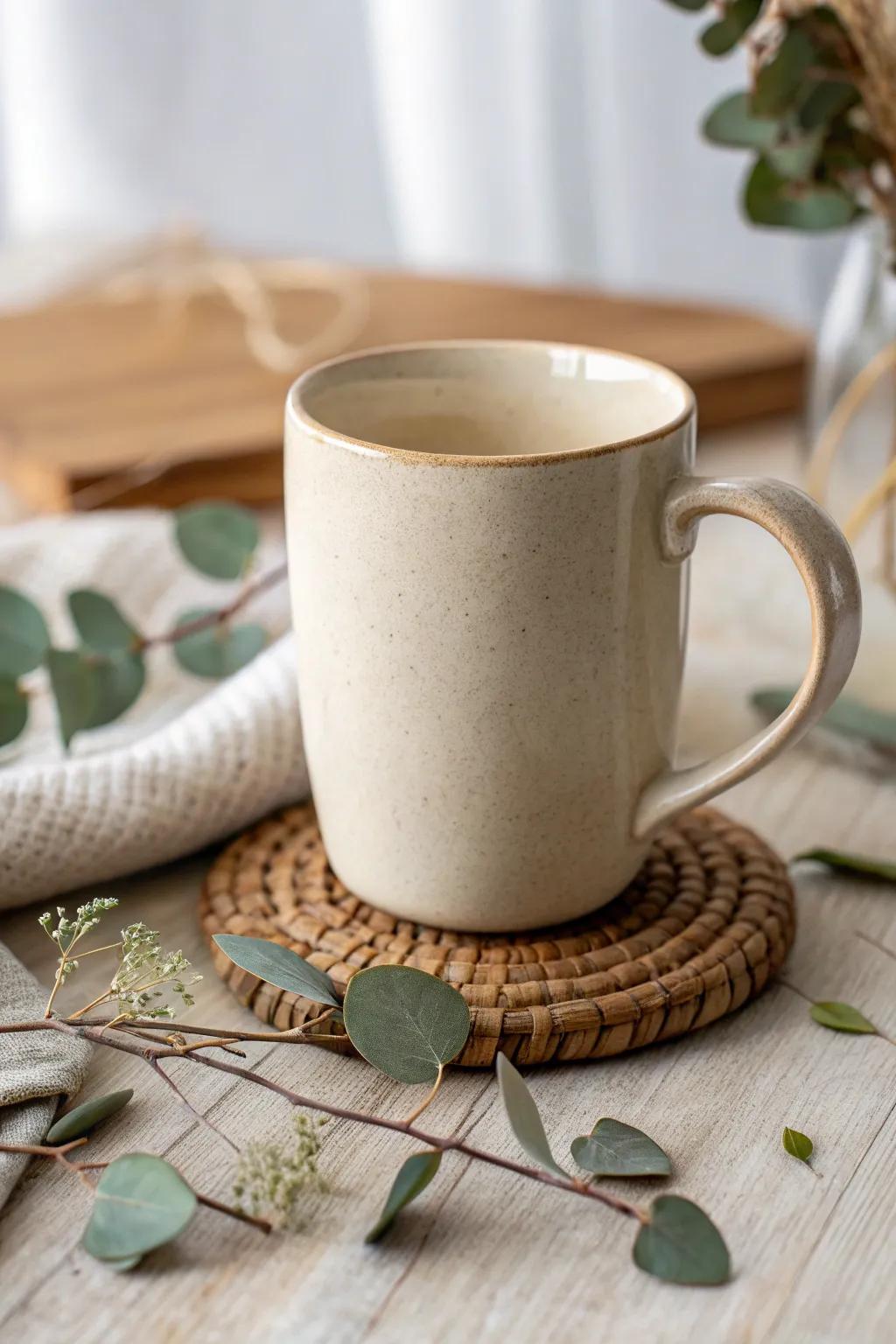 Embrace the beauty of simplicity with this elegantly minimalist mug – the perfect gift for any hot chocolate lover.