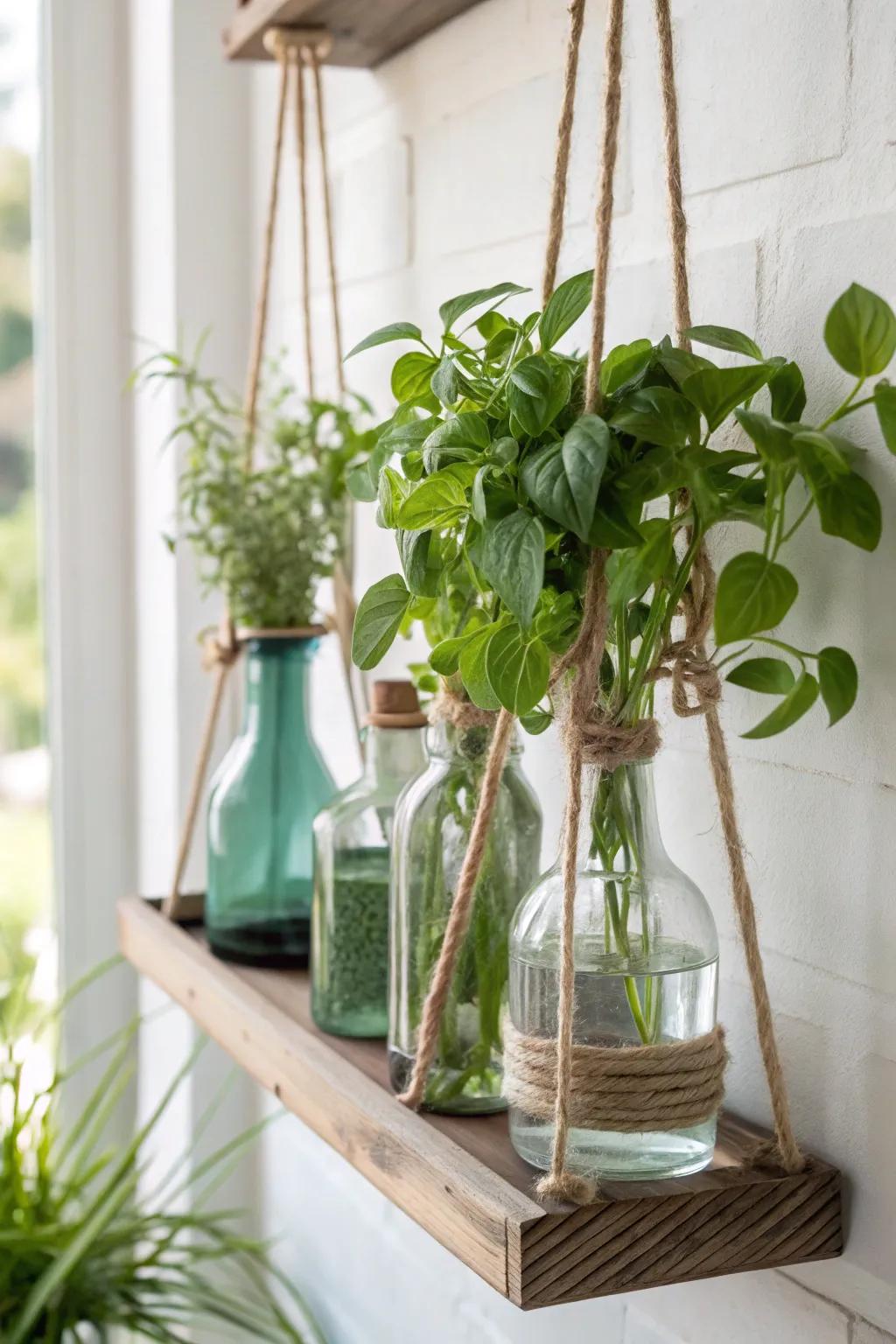 Transform recycled bottles into a stunning eco-friendly hydroponic display that brings natural beauty into your home.