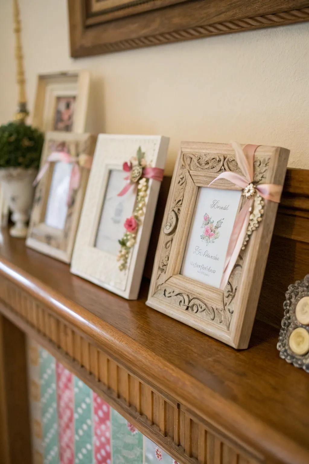 Capture memories with stylish miniature photo frames.