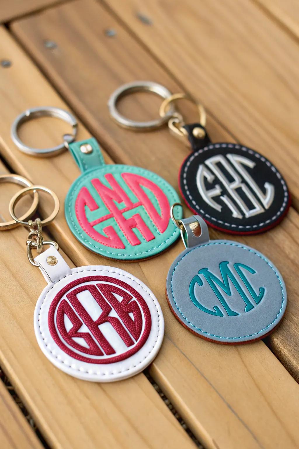 Keep your keys organized with personalized keychains.