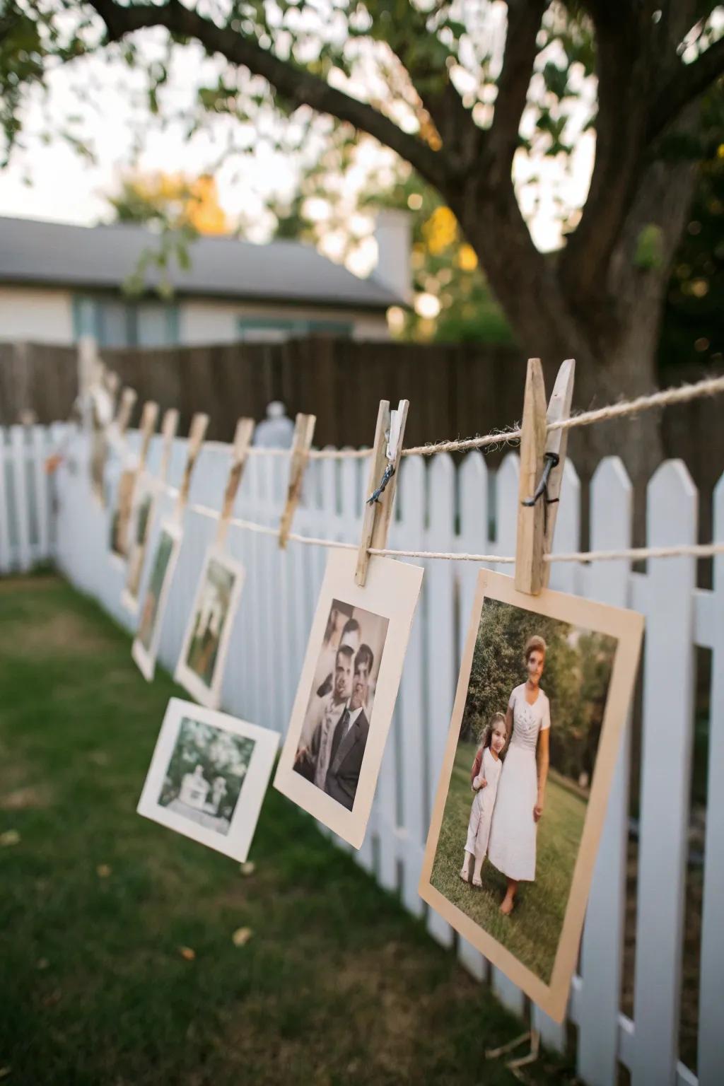 A photo display brings nostalgic memories.