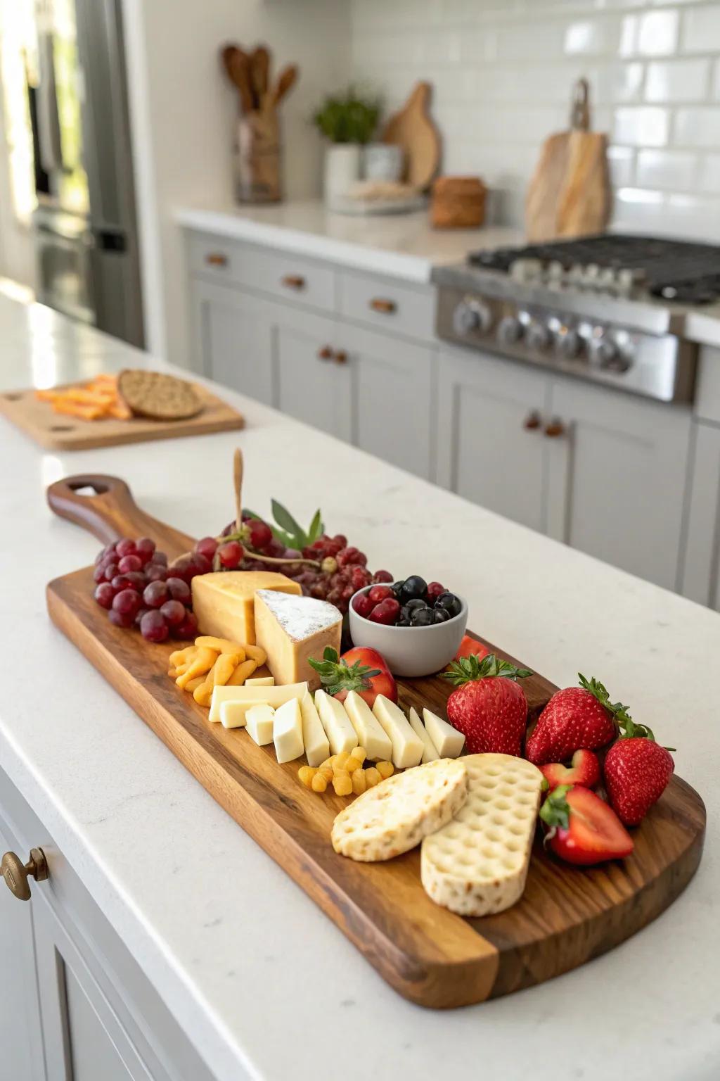 Serve in style with a custom wooden serving board.