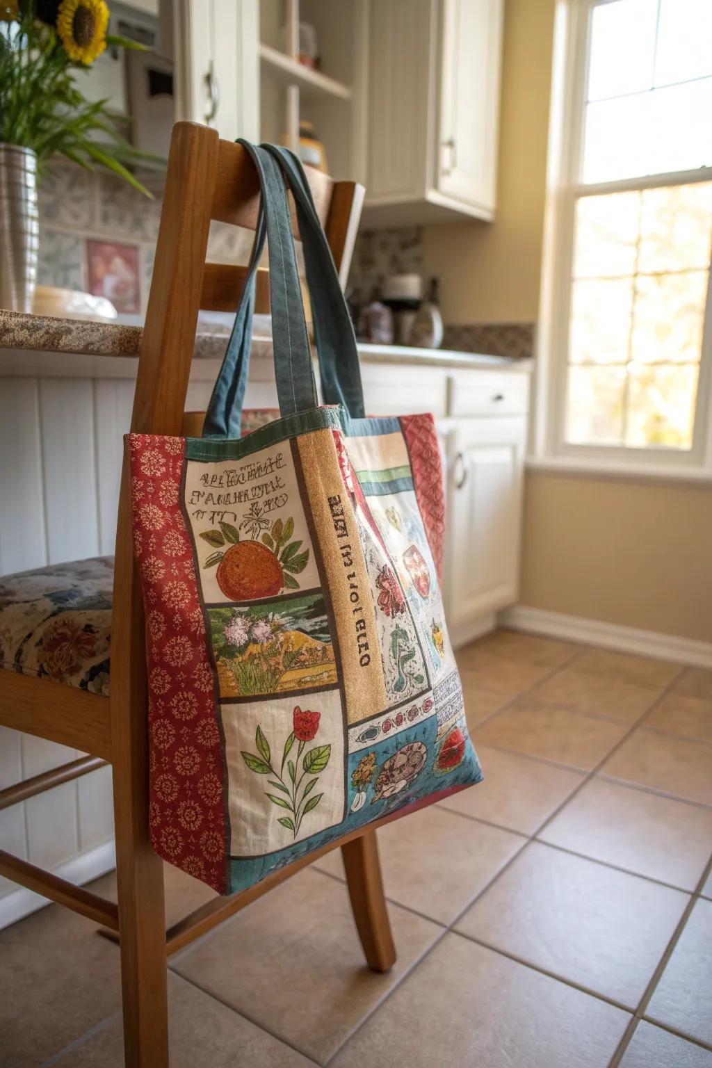 A reusable shopping bag that’s both practical and personal.