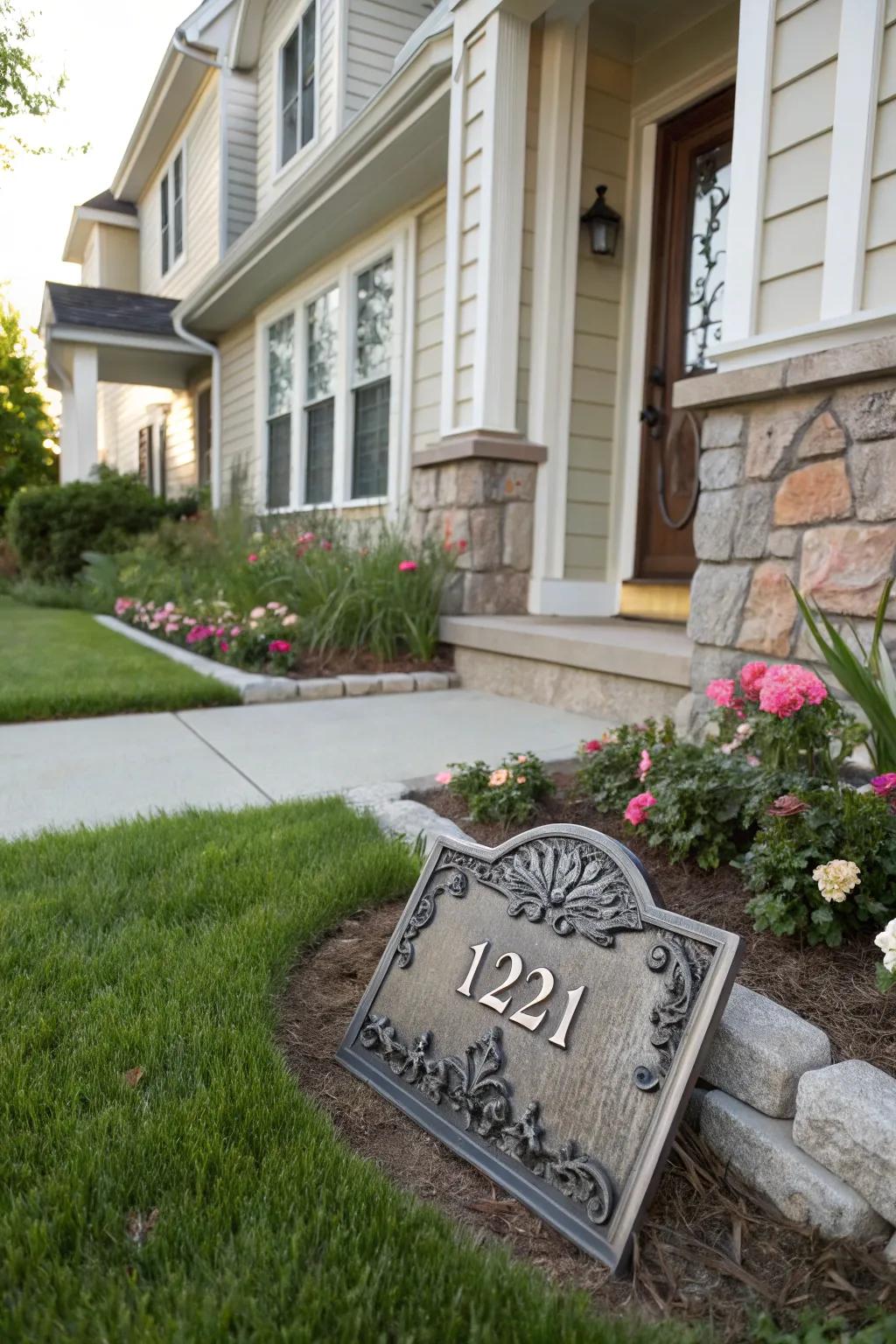 Pewter address plaques leave a lasting first impression.