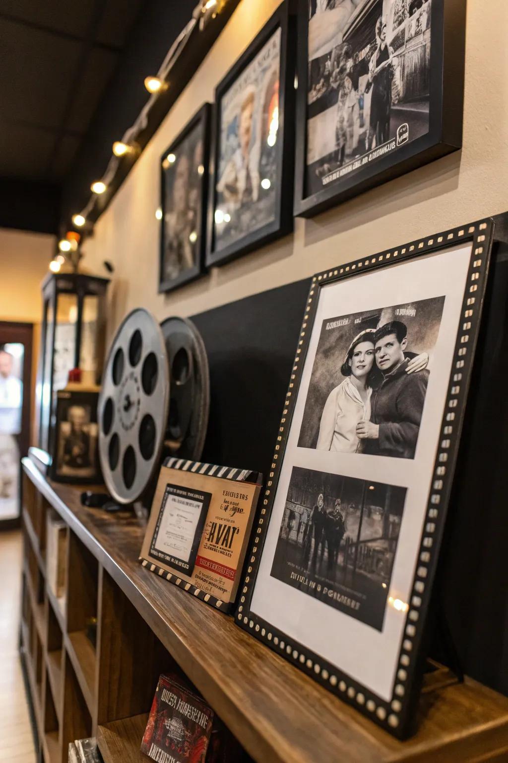 Add cinematic flair with a vintage film reel frame.