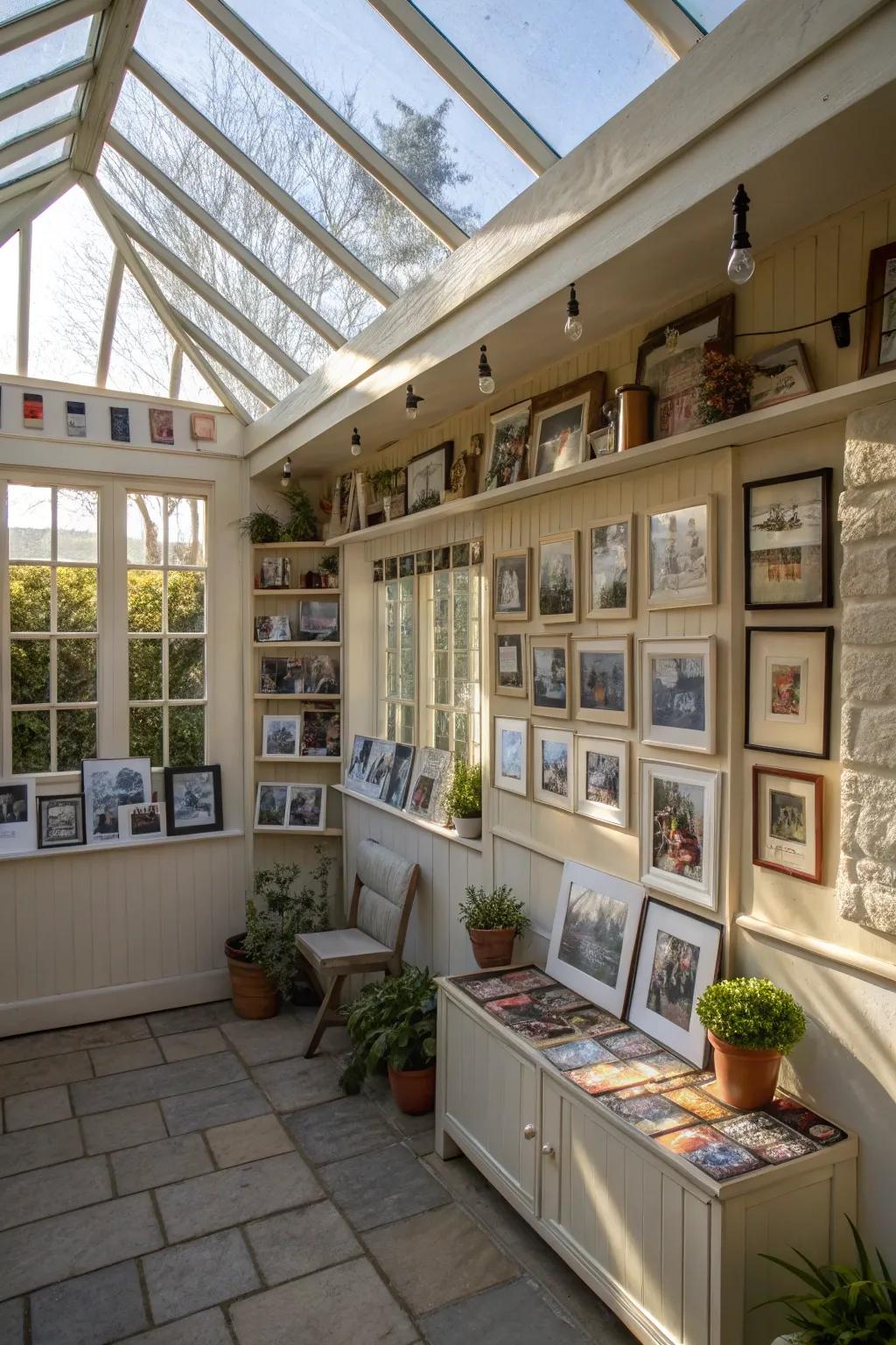 Add warmth with personal touches in your orangery.