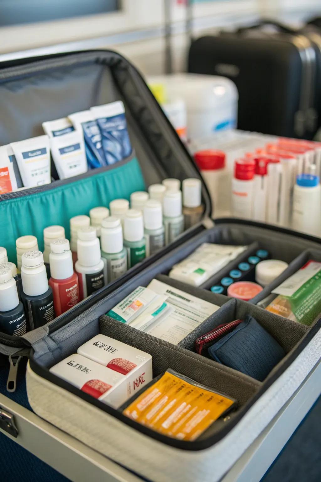 A travel kit section ensures you're always ready for a trip.