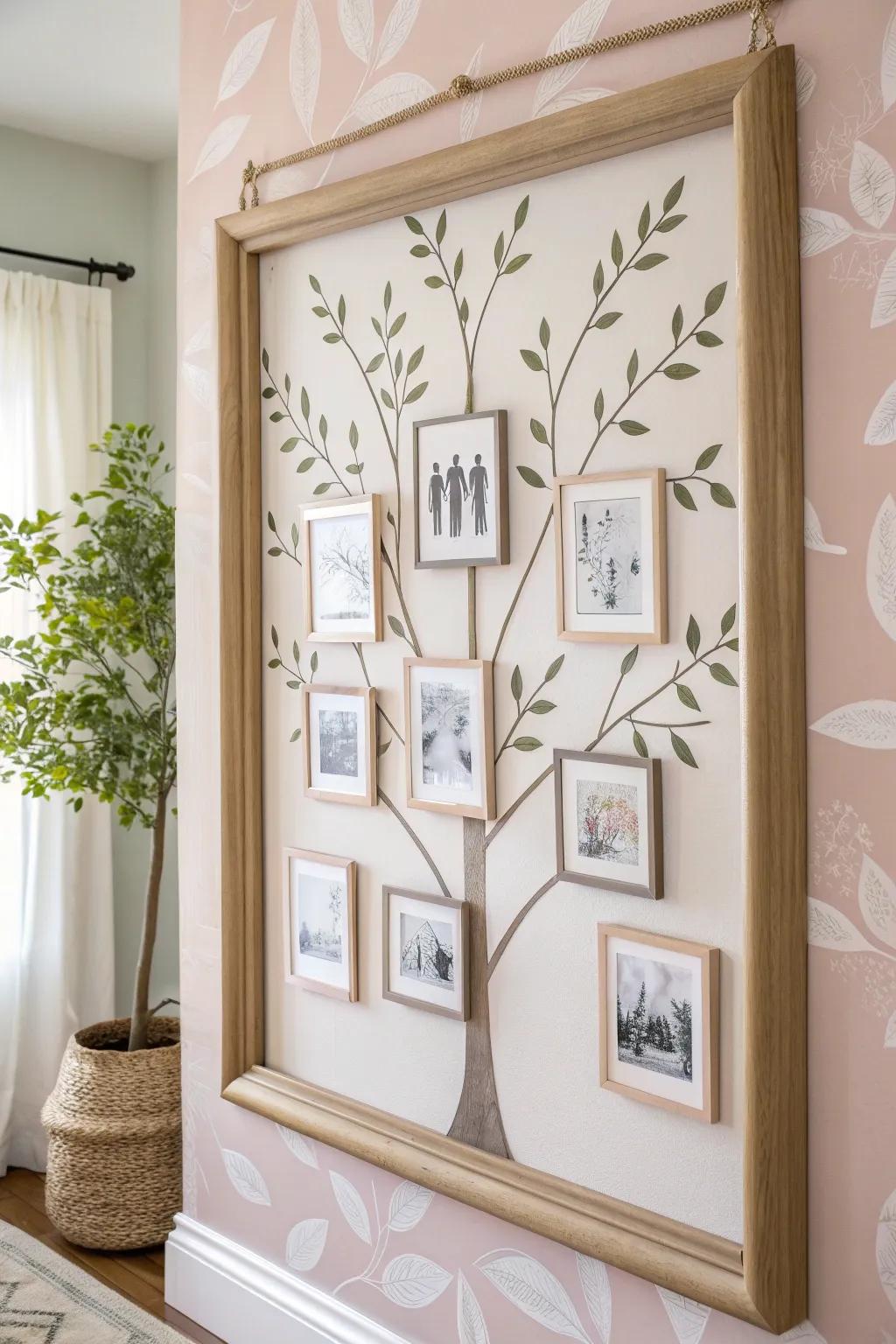 Celebrate family with timeless elegance: A minimalist family tree that tells your unique story.