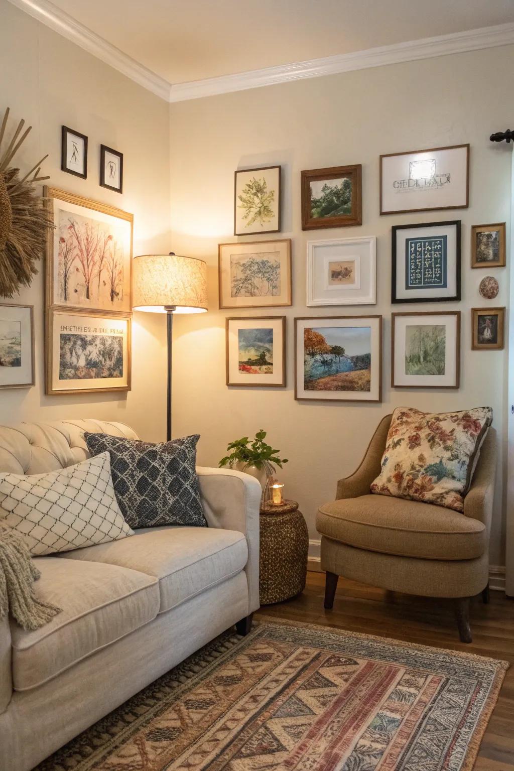 A personalized nook brought to life with unique artwork.