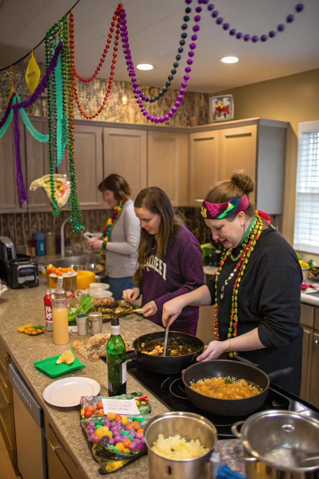 Spice up the party with a delicious and interactive Mardi Gras cook-off.