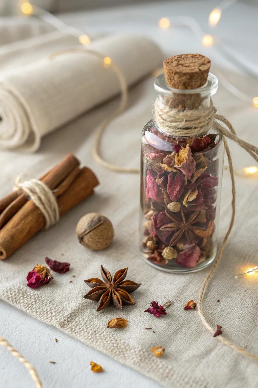 Elevate your space with a DIY potpourri charm—simple elegance with a fragrant twist.