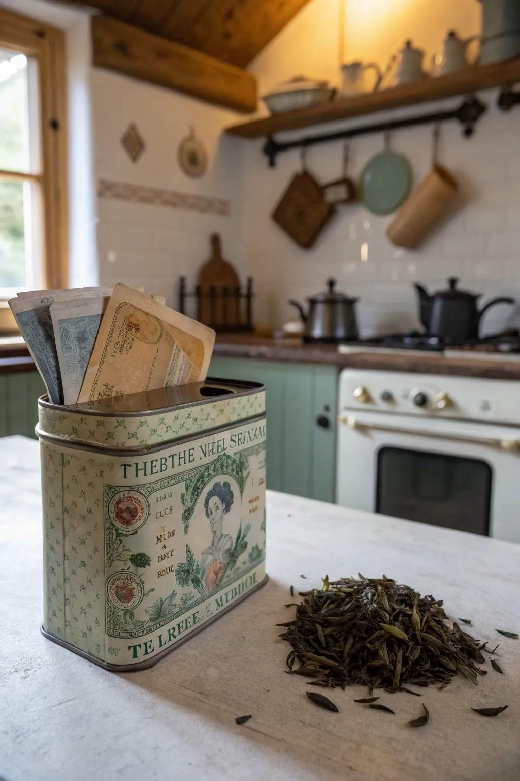 A Delightful Surprise: Cash Hidden in a Tea Tin