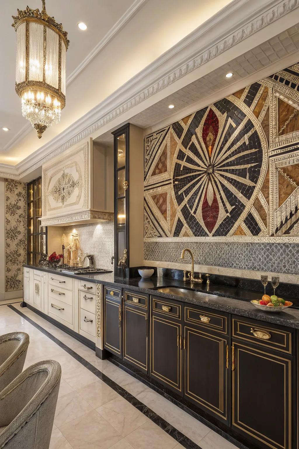 Art Deco mosaics bring a touch of historical glamour.