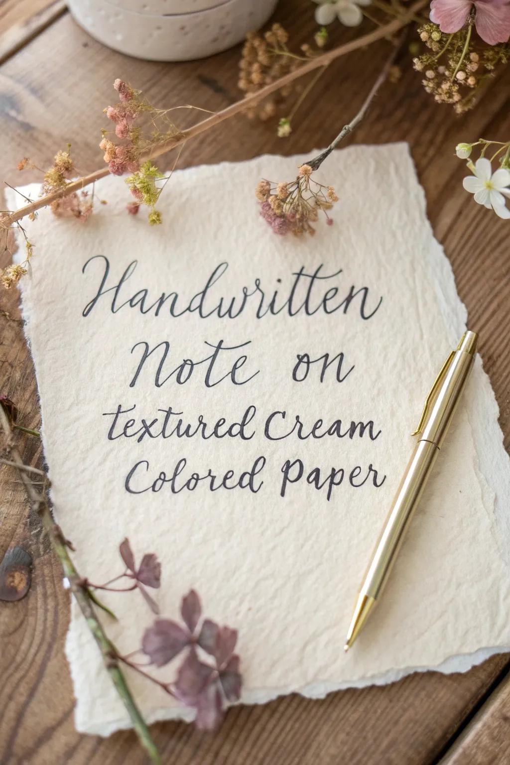 Add a touch of heartfelt elegance to your Mother's Day invitations with a personal handwritten note.