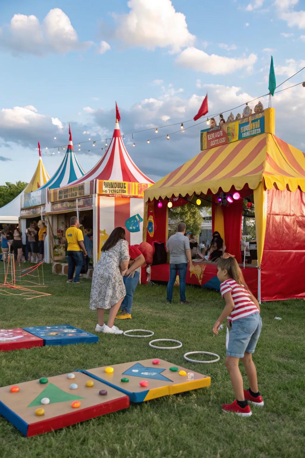 Bring the joy of a carnival to your backyard with fun games.