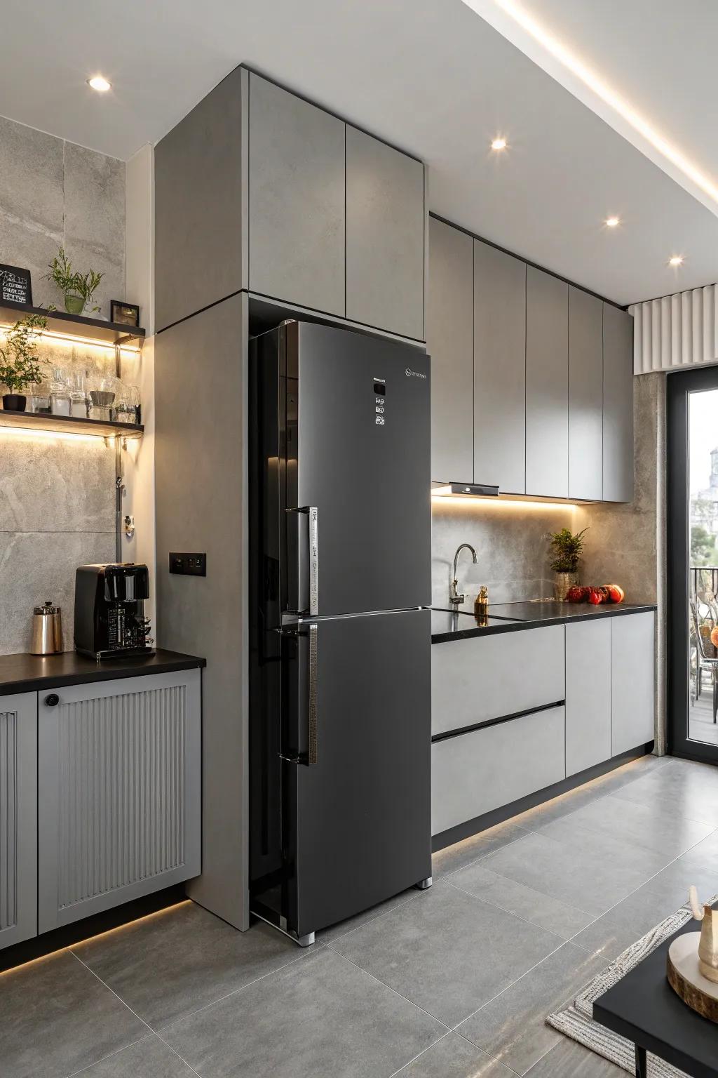 Monochrome colors bring sleek sophistication to your kitchen.