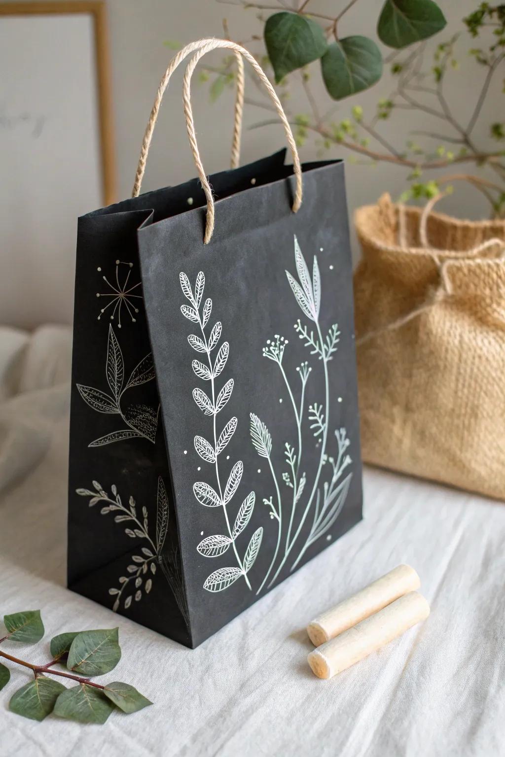 Elevate your gift wrapping with chic chalkboard creativity – perfect for personal touches and sweet notes!