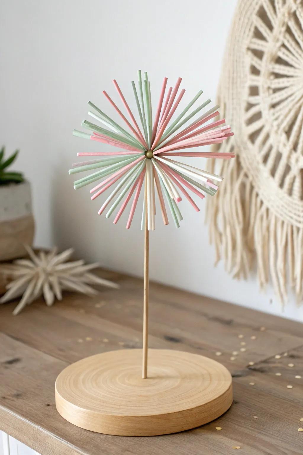 Celebrate creativity with minimalist paper fireworks, blending Scandinavian elegance with a boho twist.