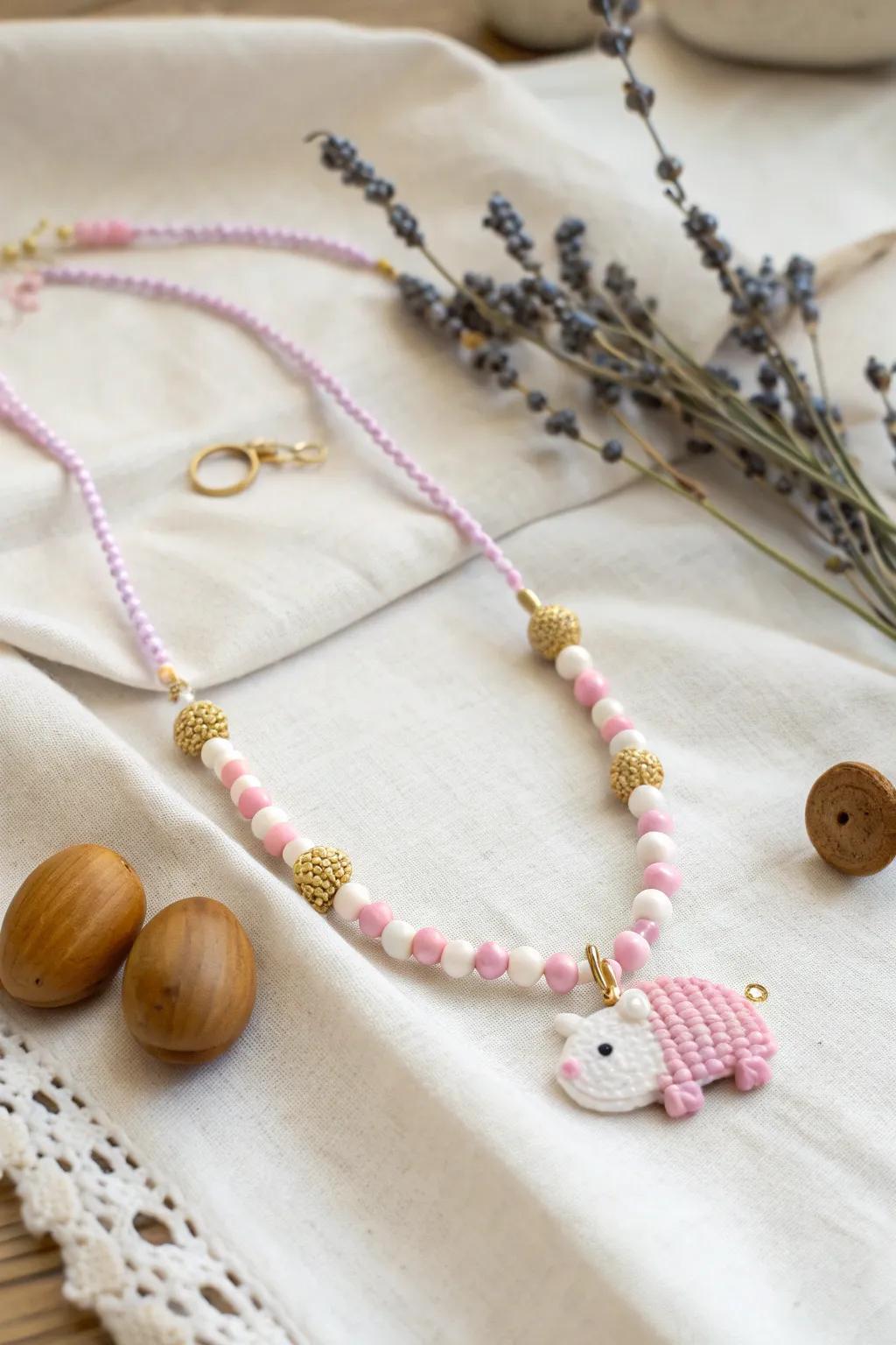 Embrace your love for animals with this charming pig beaded necklace—perfect for adding a playful yet sophisticated touch to any outfit.