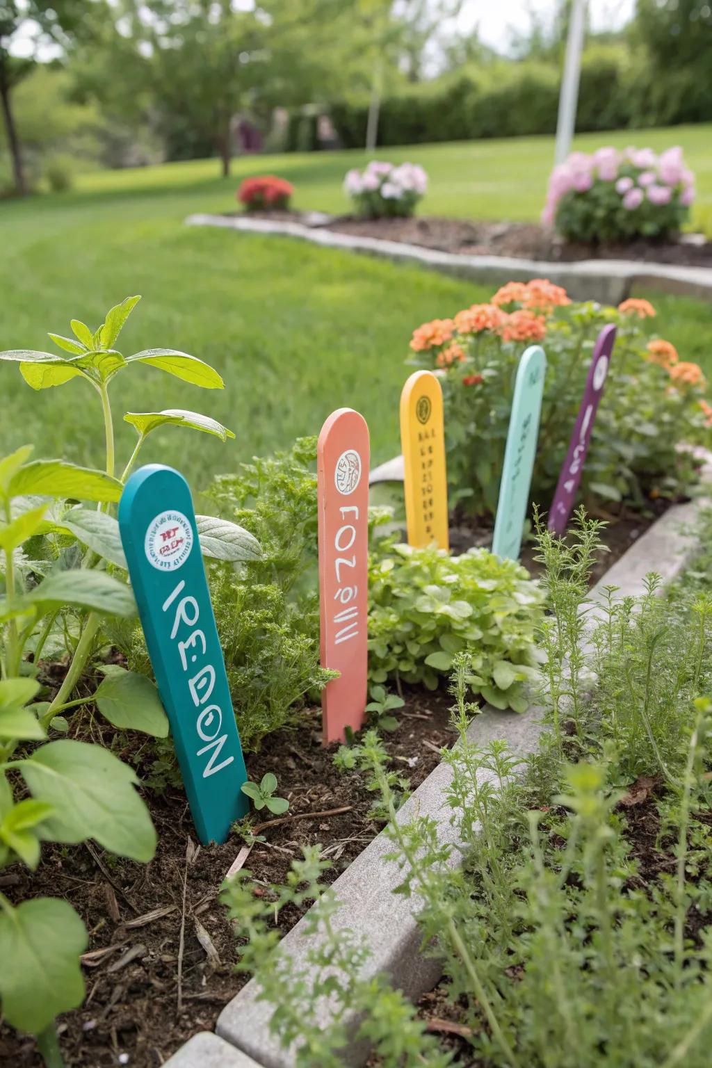 Add charm to your garden with custom polymer clay plant markers.