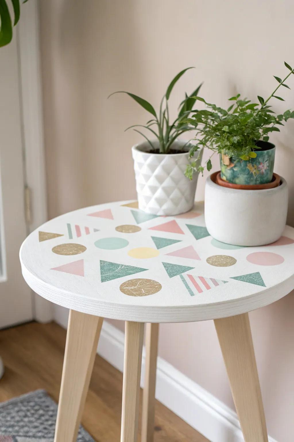 Transform your space with geometric elegance: A minimalist masterpiece in Scandinavian style.